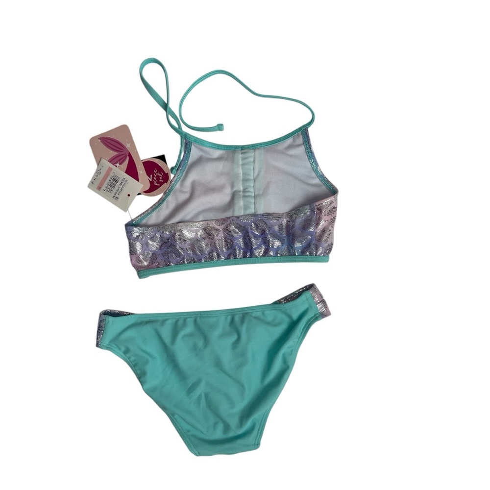Glitter Beach swimsuit mermaid girls 10 - Picture 2 of 3